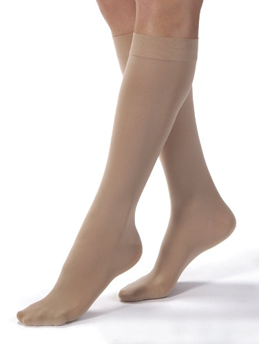 Jobst Opaque 20-30 mmHg Knee High Compression Stockings - Silky Beige Medium