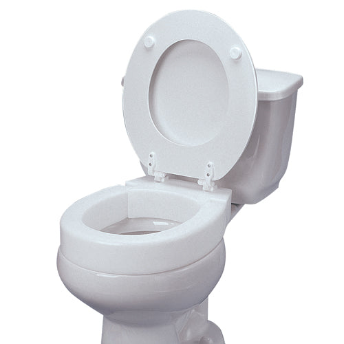 3 Inch Hinged Raised Toilet Seat Elongated - Easy Clean, 300 lb Capacity