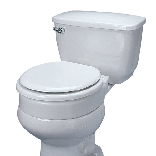 3 Inch Hinged Raised Toilet Seat Elongated - Easy Clean, 300 lb Capacity