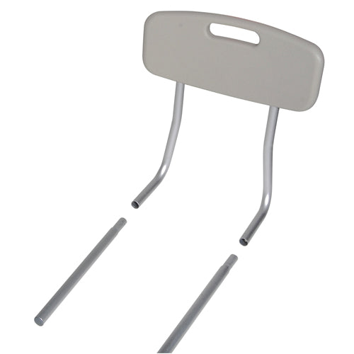 Drive Transfer Bench with Backrest - Adjustable Height, 400 lb Capacity - Gray