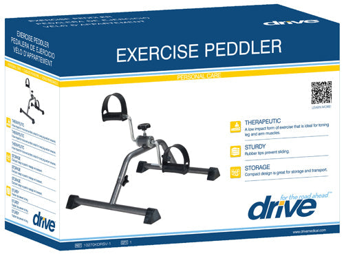 Resistive Pedal Exerciser Silver Vein Knocked-Down - Adjustable Tension, Low Impact Exercise