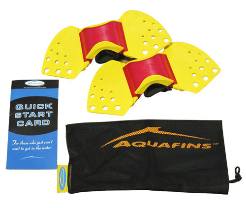 AQUAFINS Aquatic Exercise Kit with Mesh Bag - Swim Fins for Water Aerobics