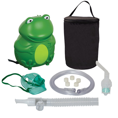 Roscoe Pediatric Frog Nebulizer with TruNeb, Disposable Neb & Carry Bag