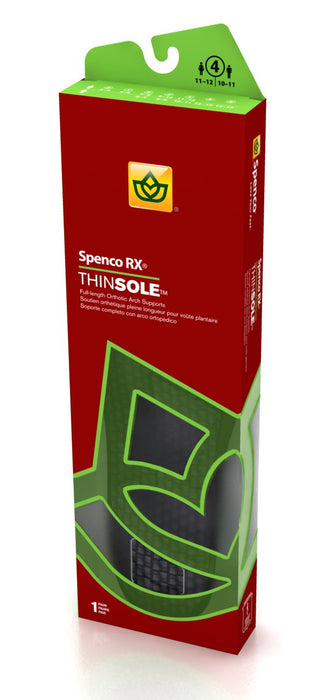 Spenco Thinsole Insoles - Women's 7-8 / Men's 6-7 - Arch Support & Shock Absorption