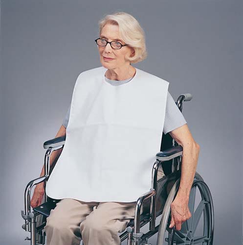 Waterproof Barrier Bib - 18" x 30" - Adult Clothing Protector - Wheelchair Accessories
