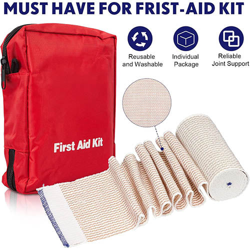 Ace Type Elastic Bandage Wrap 4 inch x 5 Yards with Hook and Loop Closure