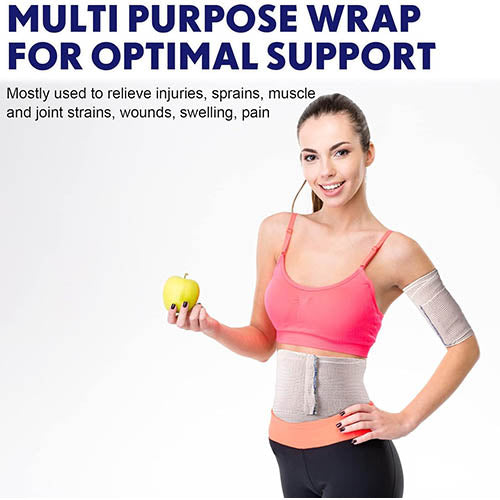 Ace Type Elastic Bandage Wrap 4 inch x 5 Yards with Hook and Loop Closure