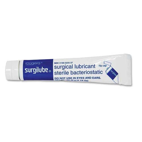 Surgilube Sterile Lubricant - 4.25 oz Tube with Flip-Cap - Latex-Free, Water Soluble Each