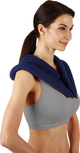 Hot & Cold Body Wrap for Pain Relief - Neck, Shoulder, Back - Reusable, Natural Grains - 16.5" x 23"