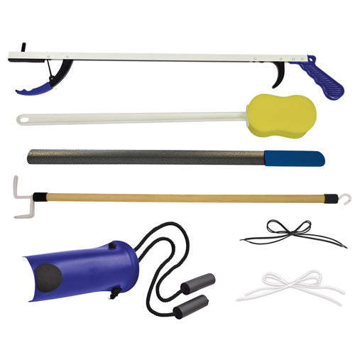 Deluxe 7-Piece Hip Kit with 26-Inch Reacher - Post Surgery Bending Aid