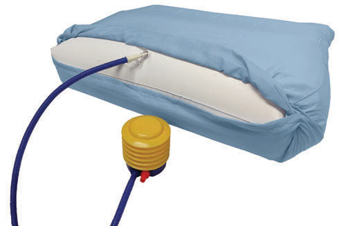 Inflatable Bed Wedge Pillow with Cover & Pump - 8 Inch Portable Acid Reflux Relief