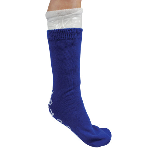Sock It To Me Non-Slip Cast Sock - Latex-Free Warm Toe Cover - Blue Jay Brand - Pair