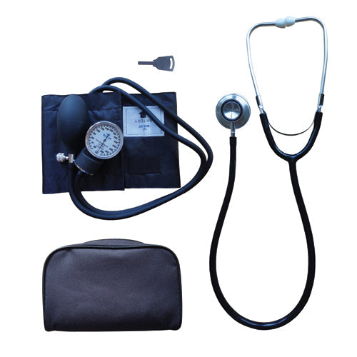 Perfect Measure Aneroid Blood Pressure Monitor Kit with Stethoscope & Universal Cuff