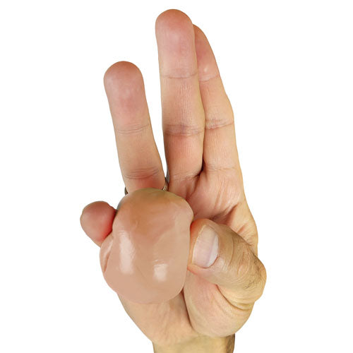 Squeeze 4 Strength 2oz Medium-Soft Hand Therapy Putty - Dark Beige, Strengthen Hands & Fingers