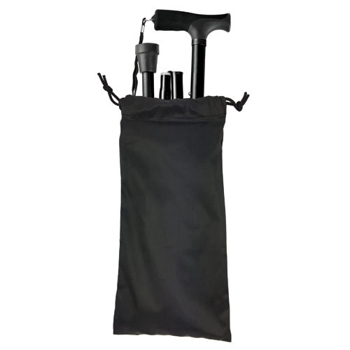 Folding Cane with Comfort Grip, Black, 33-37 Inch Adjustable - Includes Carry Pouch
