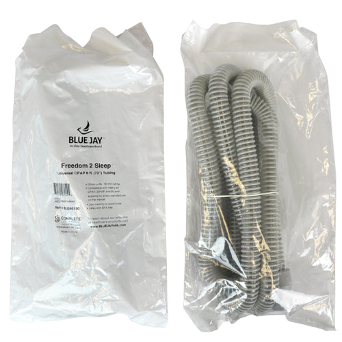 Freedom2Sleep Universal 6ft CPAP Tubing - Flexible, Low Memory, 22mm Cuff