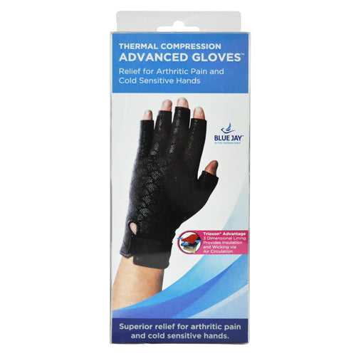Blue Jay Arthritis Gloves for Women and Men, Small, Compression Support, 1 Pair
