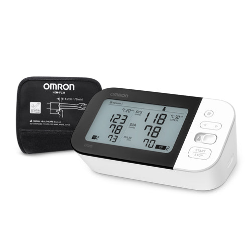 OMRON 7 Series Upper Arm Blood Pressure Monitor with Bluetooth, Dual Display & Wide-Range Cuff