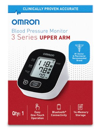 OMRON 3 Series Wireless Upper Arm Blood Pressure Monitor - Advanced Accuracy, Irregular Heartbeat Detection