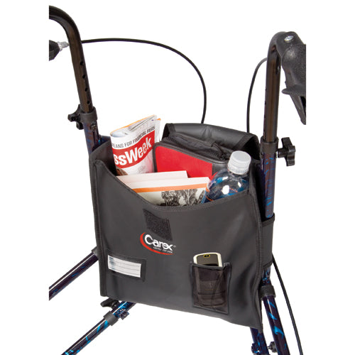 Carex Trio 3-Wheel Rollator Walker - Lightweight, Folding Mobility Aid with Storage Bag