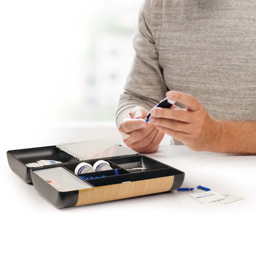 Diabetic Supplies Organizer Case - Portable Travel Storage for Glucometer & Diabetes Care
