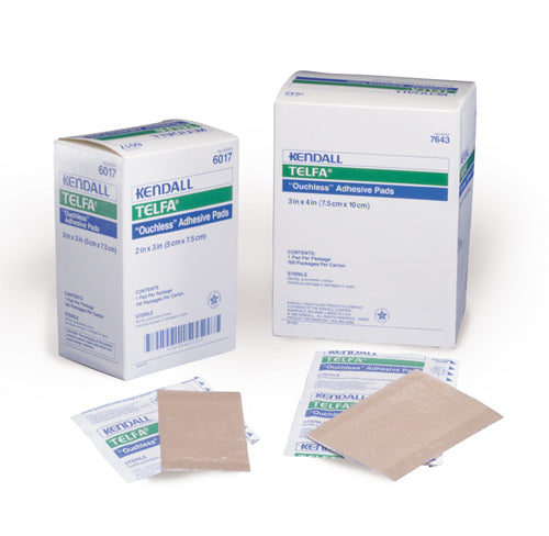 Telfa Adhesive Wound Dressing Pad 2 x 3 Inches, 100 Count Box, Sterile Non-Stick