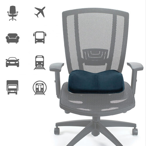 ObusForme 2-in-1 Sit-Back Cushion – Convertible Lumbar & Seat Support, Contoured Memory-Foam Relief, Portable for Office, Car & Home (Black)