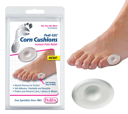 Pedi-GEL Corn Cushions - Soft, Self-Adhesive Pads for Corn Relief & Protection