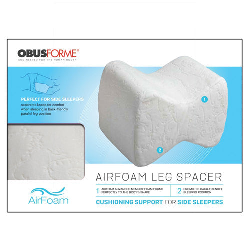 ObusForme Memory Foam Leg Pillow for Side Sleepers - Hip, Spine & Back Pain Relief