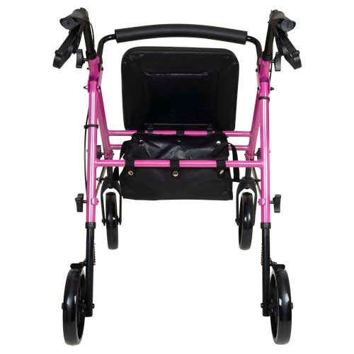 ProBasics Pink Aluminum Rollator - Height Adjustable, Lightweight, 300 lb Capacity