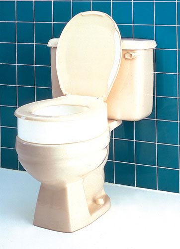 Carex Elongated Raised Toilet Seat - Elevated Riser for Standard & Elongated Toilets - 300 lb Capacity