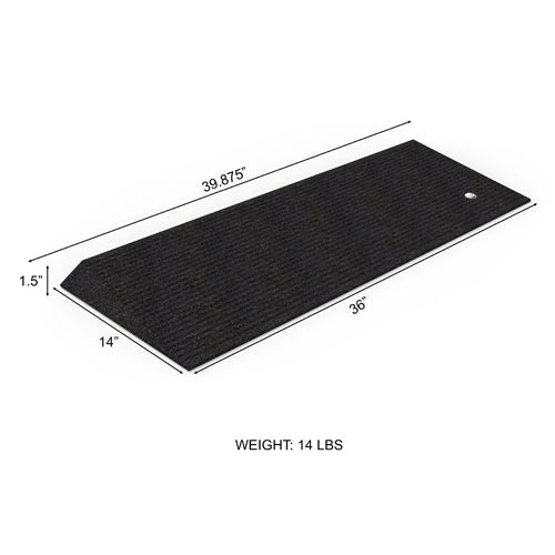 EZ Access Transitions 1.5" Angled Entry Mat - Recycled Rubber Wheelchair Ramp (1 ea)