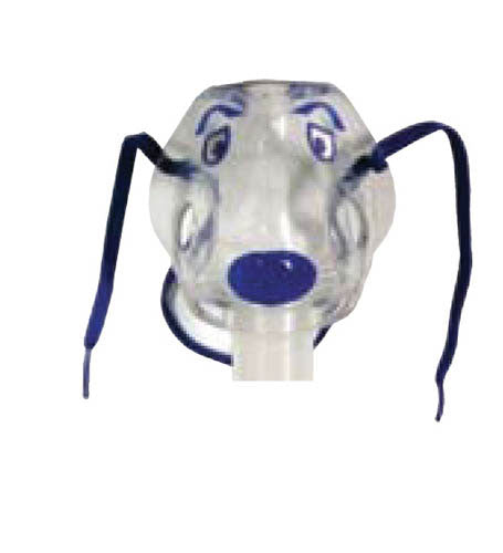 Nebulizer with Pediatric Spike Dog Mask & 7 ft Tubing - Anti-Spill, Low Dead Volume