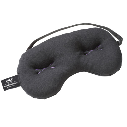 IMAK Eye Pillow Mask - Black, Universal - Cold & Hot Therapy for Headache & Sinus Relief