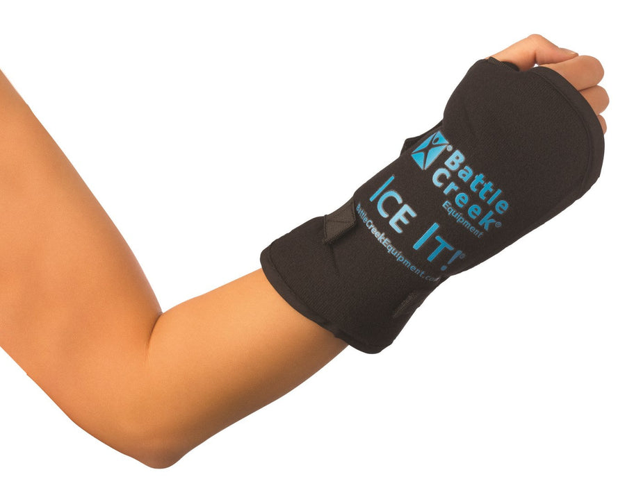 Ice It! Cold Therapy Wrist Wrap with Adjustable Straps & Reusable Ice Pack 5 x 7