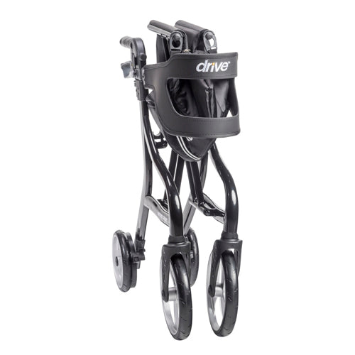 Nitro Sprint Tall Black Rollator with Enhanced Brakes, Wide Backrest & 350 lb Capacity