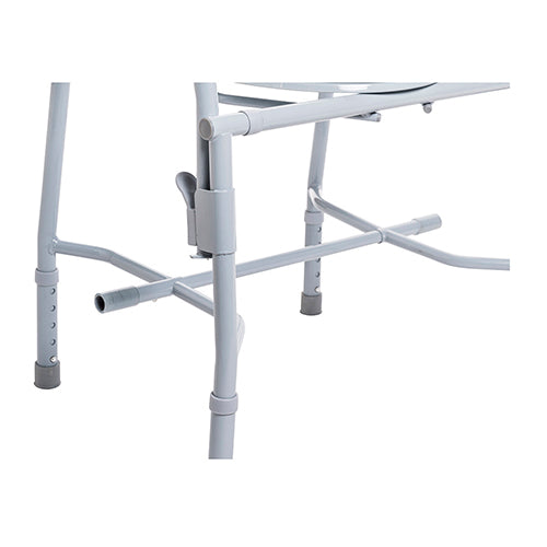 Drop Arm Commode, Deluxe Steel, Adjustable Height, 300 lb Capacity