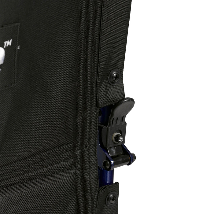 Lightweight Transport Wheelchair, 19" Wide, Blue Frame, Aluminum, 300 lbs Capacity