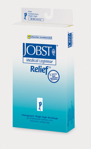 Jobst Relief 20-30 mmHg Thigh High Compression Stockings, CT Beige, Small