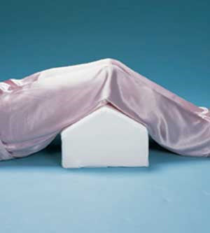 Knee Elevator Wedge Pillow for Back Pain Relief - 17 x 10 x 6 Poly Foam