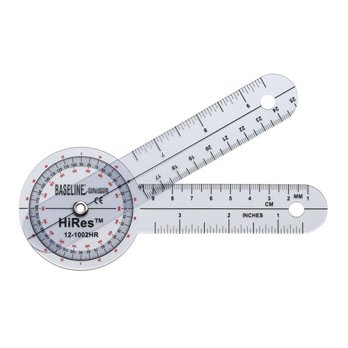 High Load Goniometer Baseline HiRes Goniometer: 6-Inch Plastic, 360-Degree, High-Contrast f ...
