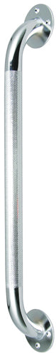 Knurled Chrome Grab Bar 18 Inch - Non-Slip Grip, 250 lb Capacity