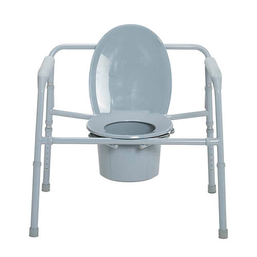 Bariatric Folding Bedside Commode - 650 lb Capacity - Extra Wide