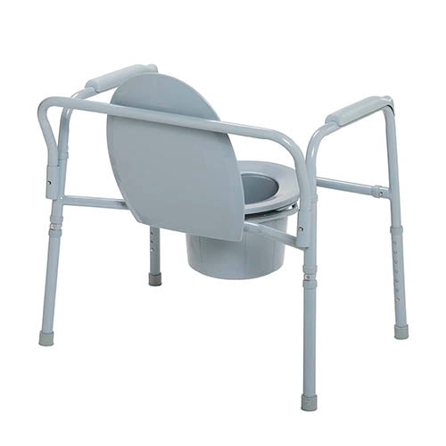 Bariatric Folding Bedside Commode - 650 lb Capacity - Extra Wide