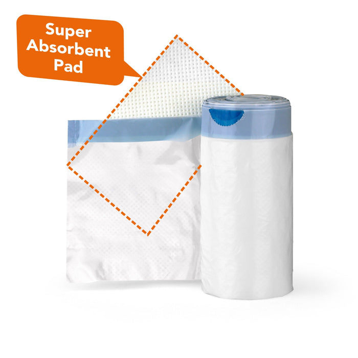 Carebag Commode Liner with Absorbent Pad, 20-1/2 x 15-3/4 inch, 16 oz, Box of 20