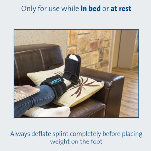 DARCO Plantar Fasciitis Night Splint - Large Black - Adjustable Dorsiflexion