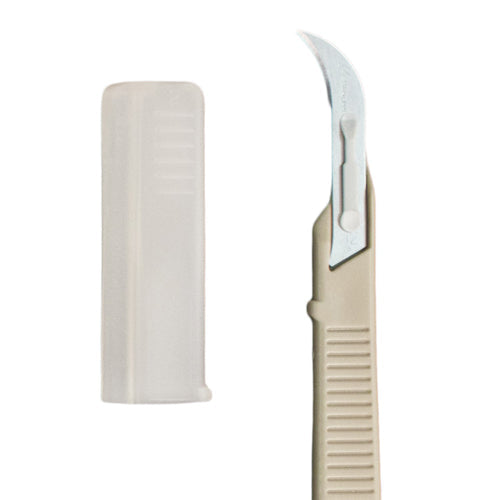 Scalpel #12 Disposable with Safety Guard - Box of 10 - Sterile Surgical Blade