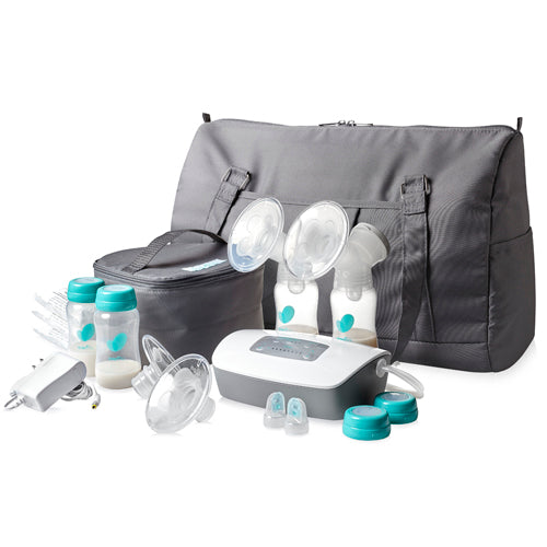 Evenflo Deluxe Advanced Double Electric Breast Pump - 32 Settings, Closed System with Bags & Bottles