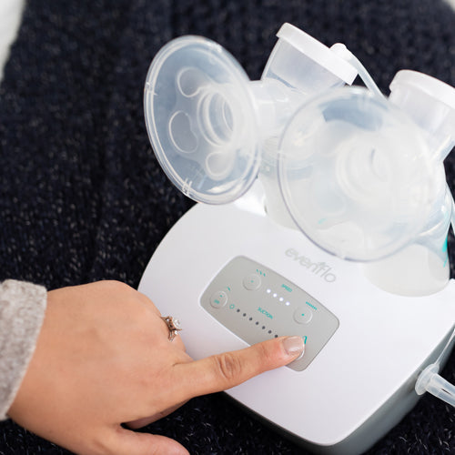 Evenflo Deluxe Advanced Double Electric Breast Pump - 32 Settings, Closed System with Bags & Bottles