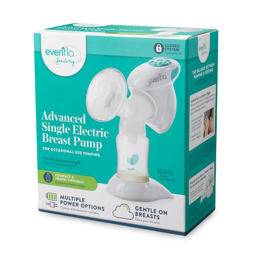 Evenflo Advanced Single Electric Breast Pump - Closed System, Multiple Flange Sizes